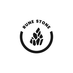 Rune stone icon or Rune stone label vector isolated. Best rune stone icon for apps, websites, print design and more about rune stone.