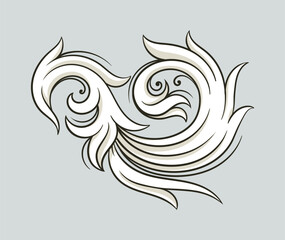 Wall Mural - baroque element concept. traditional ornament and pattern. sticker for social networks. architecture