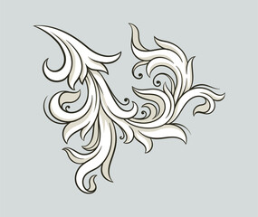 Wall Mural - baroque element concept. traditional ornament and pattern. decoration and creativity. architecture o