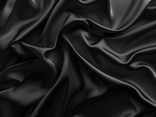 Poster - abstract smooth black background-closeup texture black color