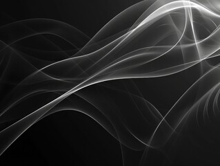 Poster - Modern Black Background Line Light Abstract