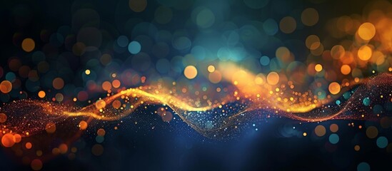 Leinwandbilder - Dazzling Abstract Lights on a Dark Background - Mesmerizing ABSTRACT Lights Illuminate the Dark BACKGROUND with Enchanting Beauty