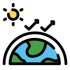 Poster - greenhouse effect icon 