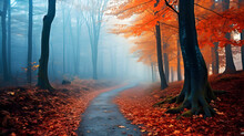 Autumn Forest In The Morning