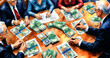 © filmmaster - A Painting of a Group of People Sitting Around a Table
