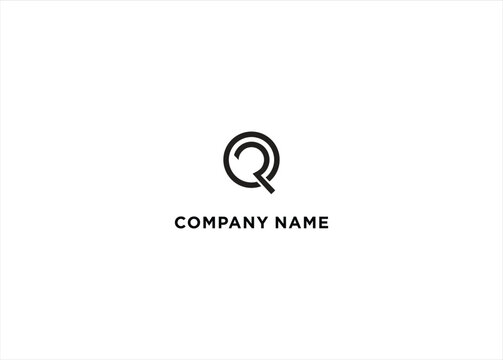 Initial r q letter logo with creative modern business typography vector template