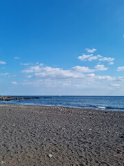 Canvas Print - 
Soesokkak Beach has black sand.