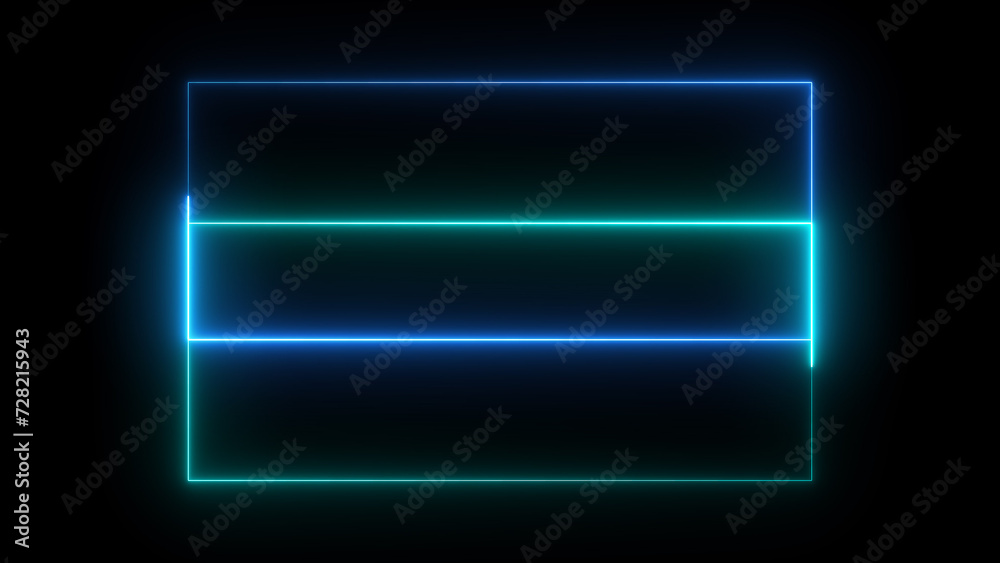 Abstract neon light glowing rectangle frame background illustration ...