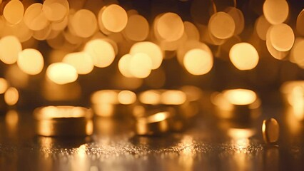 Poster - Gold Bokeh Background Generative AI