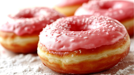 Wall Mural - donut with red apple