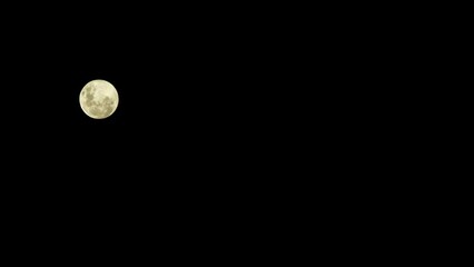 Wall Mural - Horizontal or vertical time-lapse: Full moon moves across black sky