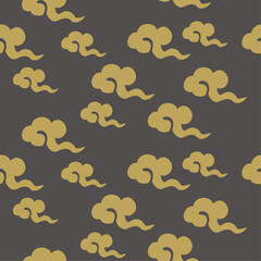 Wall Mural - east asian style clouds seamless pattern