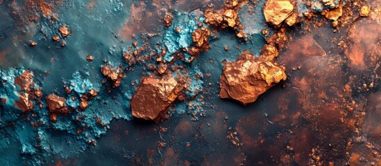 Canvas Print - Exploring the Copper Core: Sample, Test, and Drill the Rich Ore