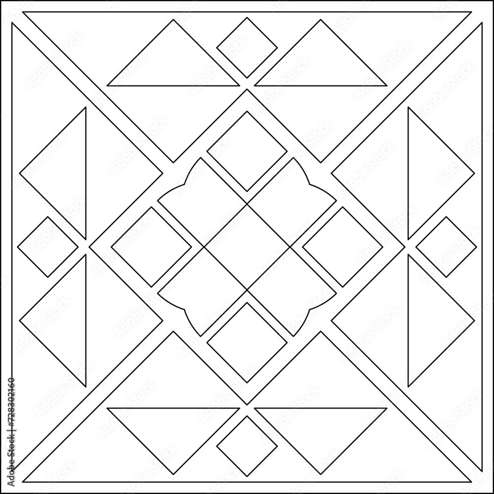 Geometric Coloring Page M_2204027 Stock Vector | Adobe Stock