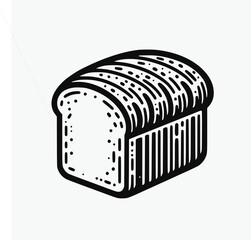 illustration of a bread toast vector