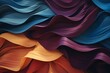 Colorful wavy background, luxurious fabric texture, abstract background design.
