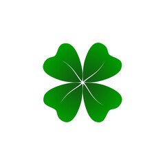 Wall Mural - Four leaf clover icon isolated on transparent background