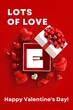 Happy Valentine's Day Card, Happy Valentine's Day Picture, Happy Valentine's Day Post, Happy Valentine's Day 14th February Post With Red Hearts and White Text