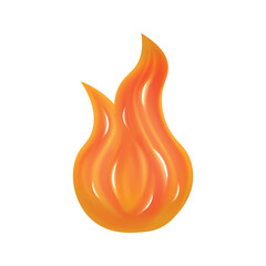 Poster - Fire icon. Fire flame symbol. Vector illustration