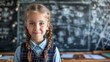 © Mike - Classroom Radiance: Cheerful Schoolgirl Portrait