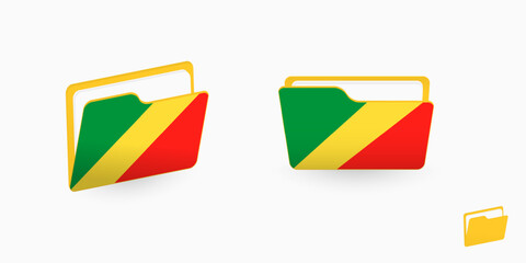 Sticker - Congo flag on two type of folder icon.