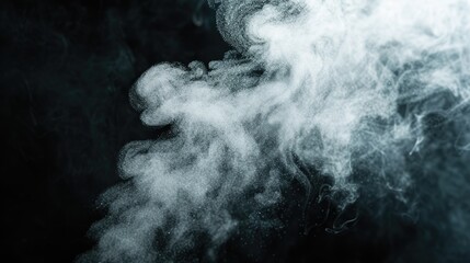 Poster - A black and white photo of a smoke cloud. Can be used for various creative projects