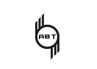 ABT letter logo on white color background. ABT icon design
