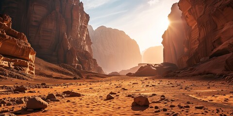 Poster - Landscapes of desert and rocks