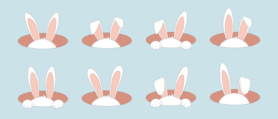 Sticker - Easter rabbit, easter Bunny. Vector illustration.