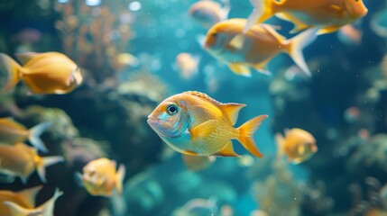 Wall Mural - fish in the aquarium.