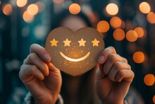 Positive Psychology Emoji Merry Smiley, Icon Illustration Star Feedback. Smiling Cartoon Bright. Big Grin Fluffy Toy Happy Smile. Message Note Stress Management