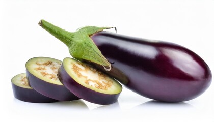 Wall Mural - eggplant isolated on white background