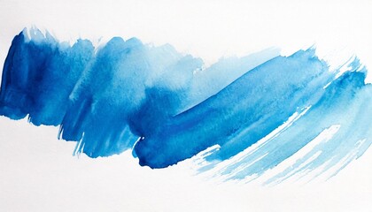 Canvas Print - blue watercolor stroke brush