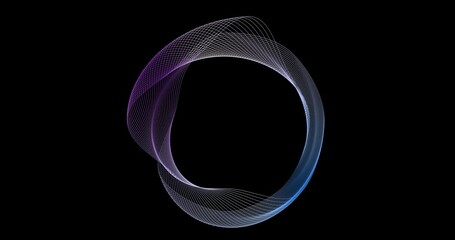 Poster - curved wavy lines tech futuristic motion background. dynamic abstract line waving loop line. metaver