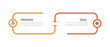 © Haris - 2 step line connected infographic vector element with icons suitable for web presentation and business information