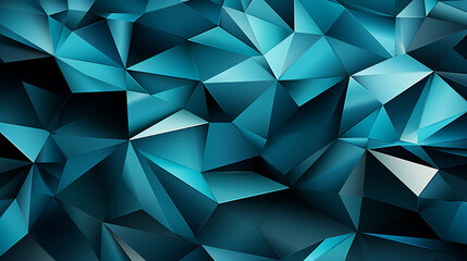 Wall Mural - Turquoise_abstract_polygon_background