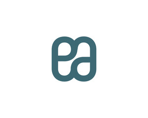 Fototapete - EA logo design vector template