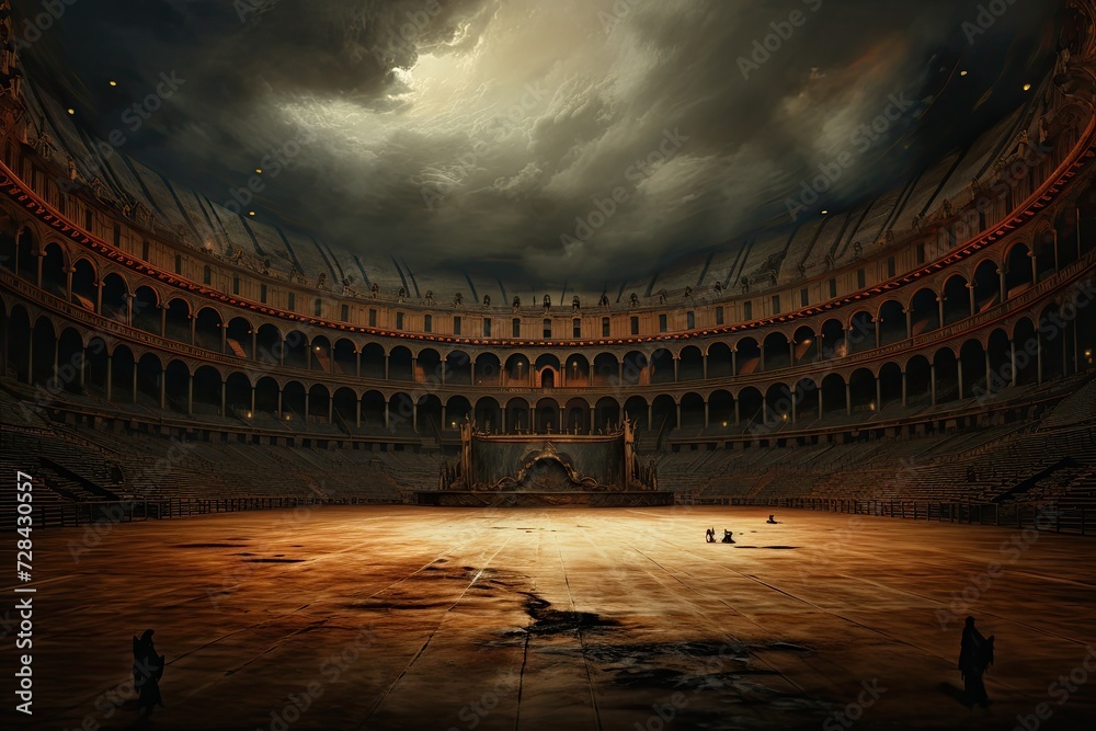 remains of the ancient Roman arena の Stock イラスト | Adobe Stock
