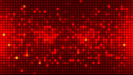 Leinwandbilder - Abstract background of red squares. Small squares of computer mosaic. Simple abstract graphic gradient background. 3D rendering.