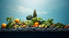 Fresh Vegetables And Organic Fruits