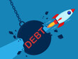 Freedom to repay debts vector