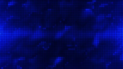 Leinwandbilder - Abstract animated background of blue squares. Abstract gradient background. Background for web design. Small square simple computer mosaic blocks. Seamless loop. 4k animation.