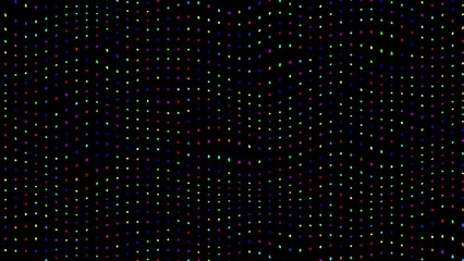 Aufkleber - Animated abstract technology black background random dots and grid 4K. Random dots