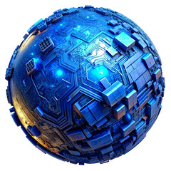 Sticker - 3D world global network digital technology