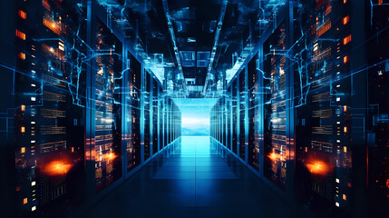 Poster - Data Center of the Future

Futuristic server room with dynamic lighting, representing high-speed data processing and advanced network infrastructure.
