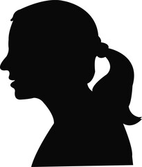 Wall Mural - a woman head silhouette vector