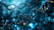 DNA helix on dark blue background