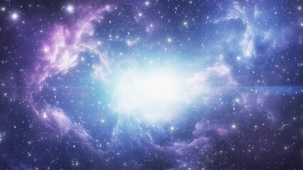 Wall Mural - A bright supernova, a neutron star that shines brightly through the boundless space.