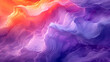 Dynamic gradients of mango orange and lavender swirl together, forming an abstract representation of a vibrant sunset. 