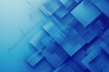 Poster - Introducing our modern and abstract blue geometric shapes background, perfect for adding a touch of elegance to any design or presentation.